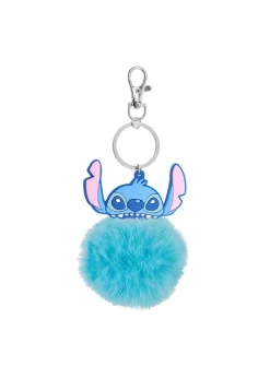 Disney Lilo &  Stitch Blue Pom Pom Keychain