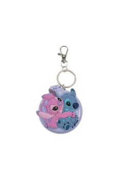 Disney Lilo & Stitch Blue Compact Mirror &  Hairbrush Keychain