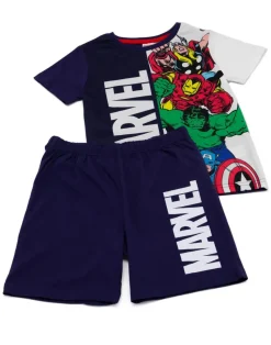 Disney Marvel Avengers Kids Shortie Blue Pyjamas (2-8 Years)