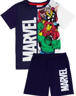 Disney Marvel Avengers Kids Shortie Blue Pyjamas (2-8 Years)