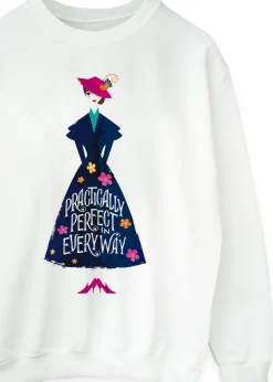 Disney Mary Poppins Practically Perfect White Printed Sweatshirt