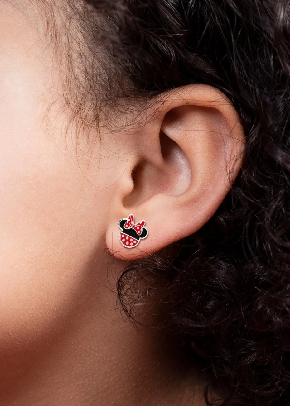 Disney Mickey and Minnie Mouse Enamel Filled Earrings