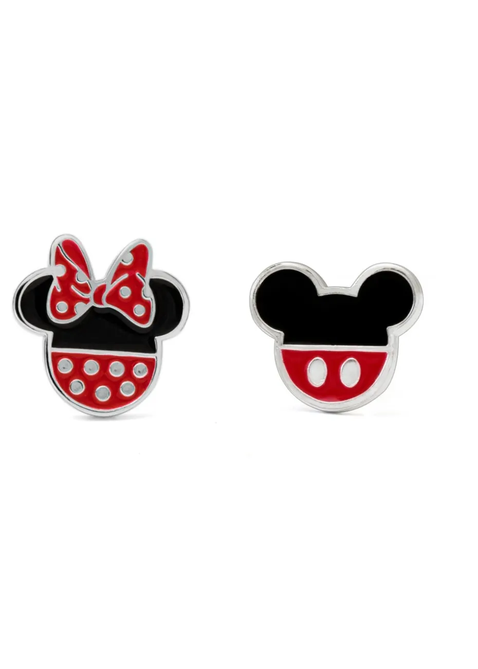 Disney Mickey and Minnie Mouse Enamel Filled Earrings