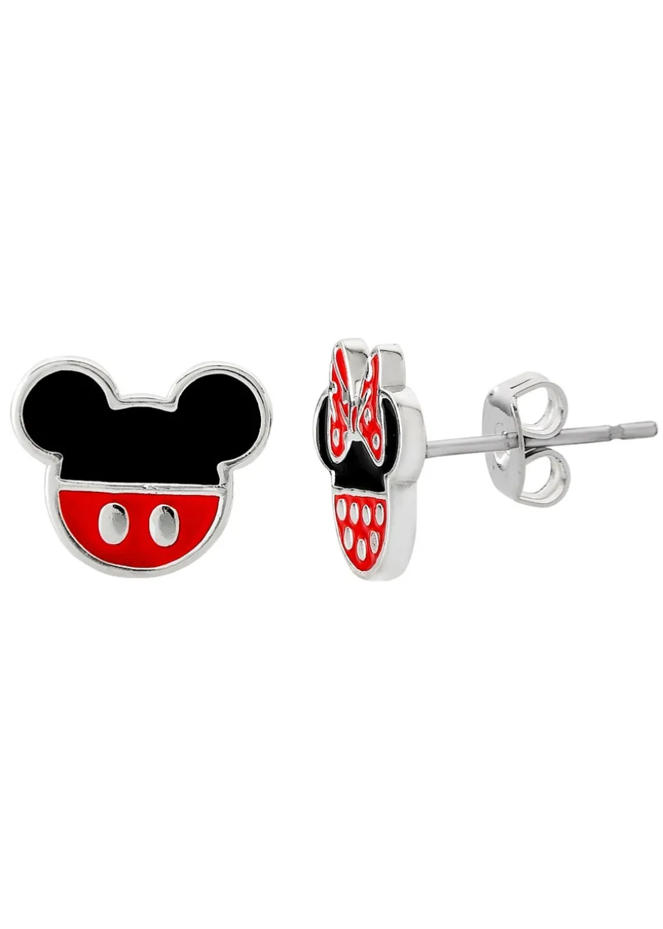 Disney Mickey and Minnie Mouse Enamel Filled Earrings