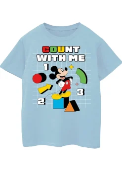 Disney Mickey Clubhouse Count With Me Kids Light Blue Graphic T-Shirt (3-13 Years)
