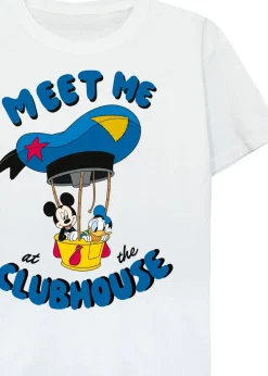 Disney Mickey Clubhouse Meet Me At The Clubhouse Kids White Graphic T-Shirt (3-13 Years)