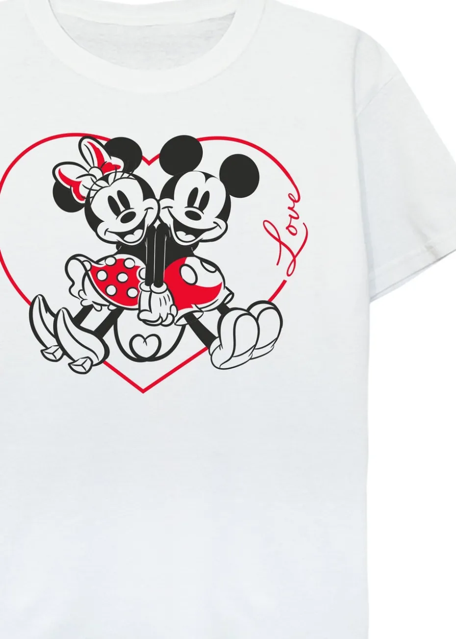 Disney Mickey Mouse Heart White T-Shirt (3-13 Years)