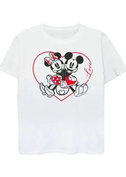 Disney Mickey Mouse Heart White T-Shirt (3-13 Years)