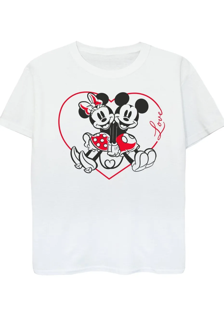 Disney Mickey Mouse Heart White T-Shirt (3-13 Years)