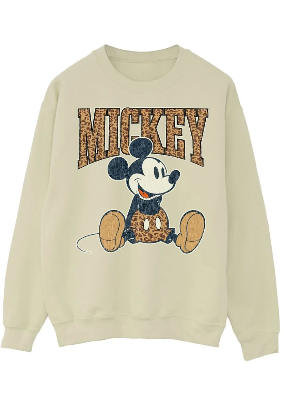 Disney Mickey Mouse Leopard Sand Sweatshirt