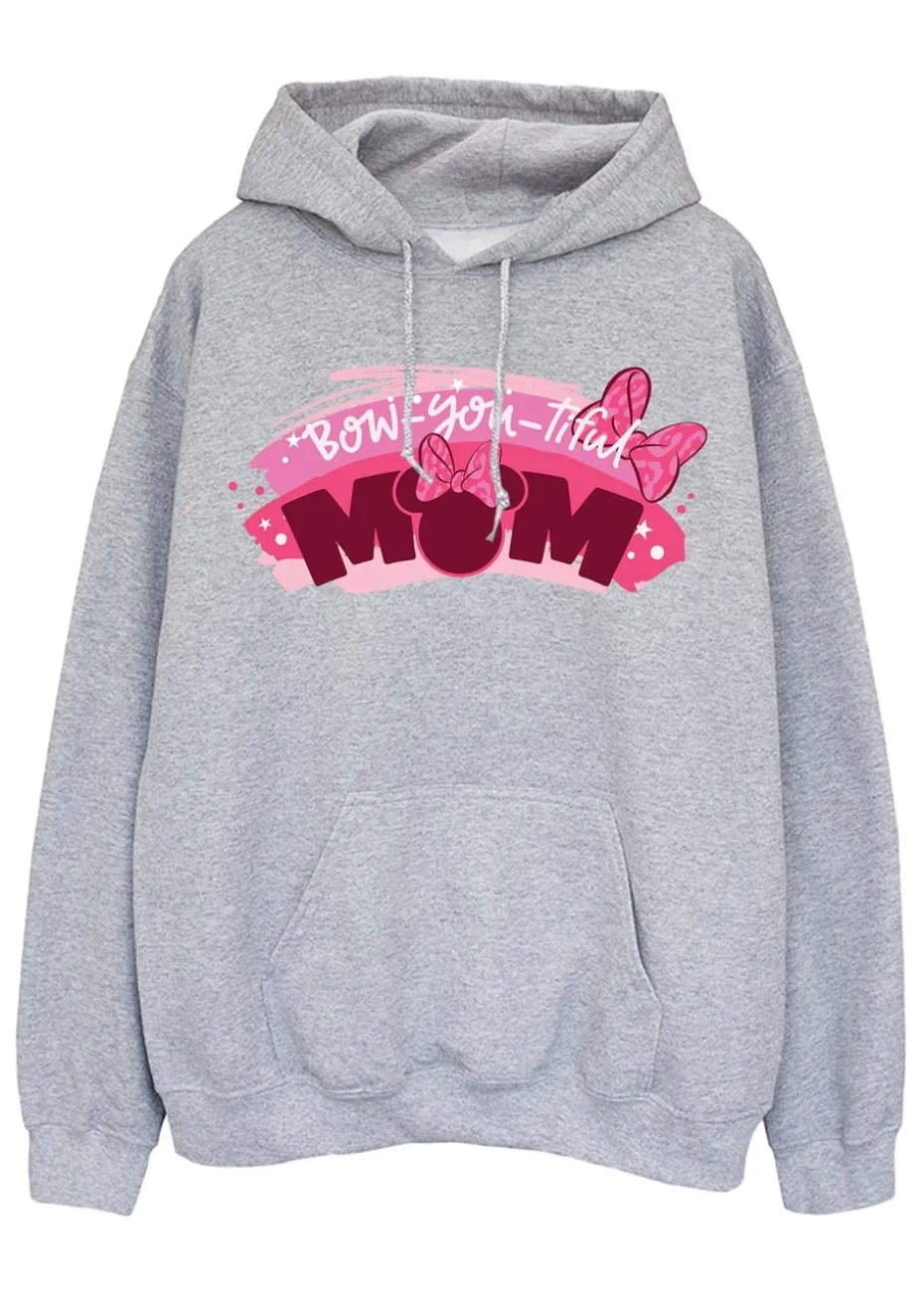Disney Minnie Mouse Bow-ti-ful Mum Heather Grey Hoodie