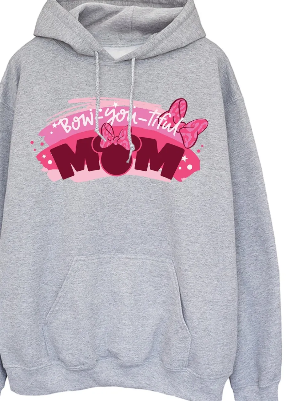 Disney Minnie Mouse Bow-ti-ful Mum Heather Grey Hoodie