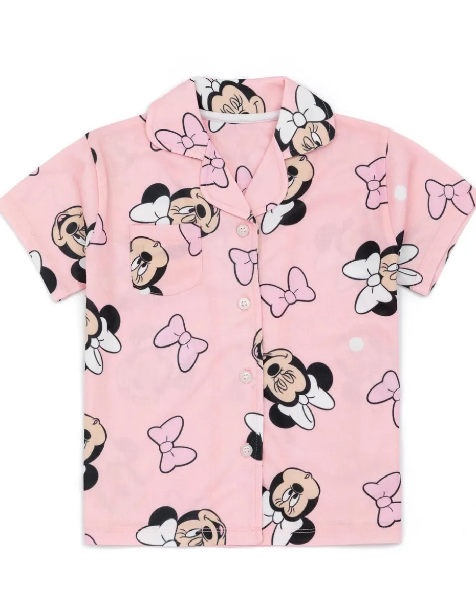 Disney Minnie Mouse Kids Shortie Pink Pyjamas (18 Months-8 Years)