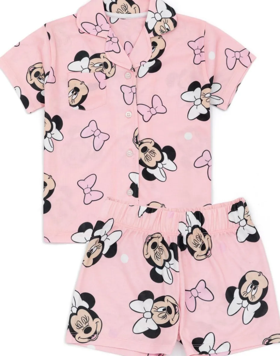 Disney Minnie Mouse Kids Shortie Pink Pyjamas (18 Months-8 Years)