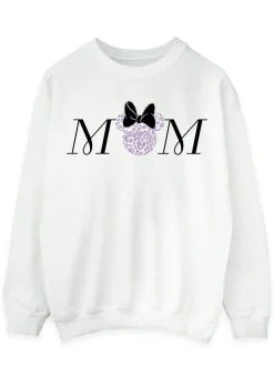 Disney Minnie Mouse Mum Leopard White Sweatshirt