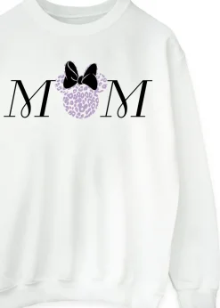 Disney Minnie Mouse Mum Leopard White Sweatshirt