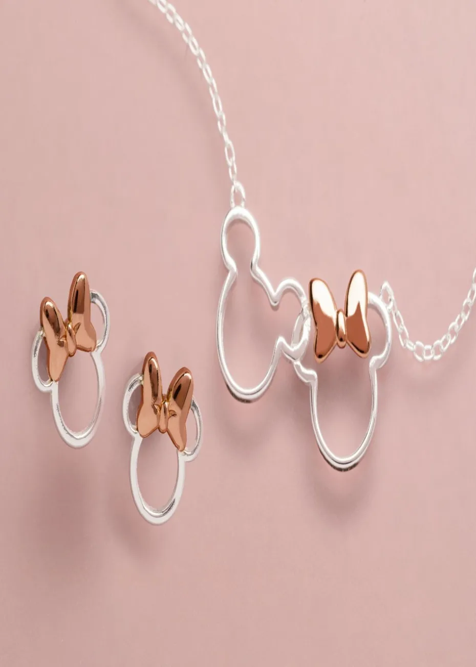 Disney Minnie Mouse Rose Gold Stud Earring