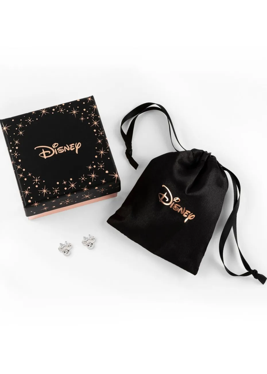 Disney Minnie Silver Plated April Birthstone Stud Earrings