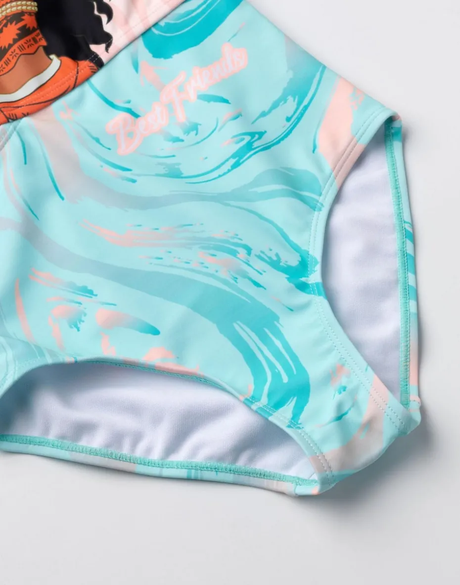 Disney Moana Kids Multi Coloured 1 Piece Swimming Costume (2-10 Years)