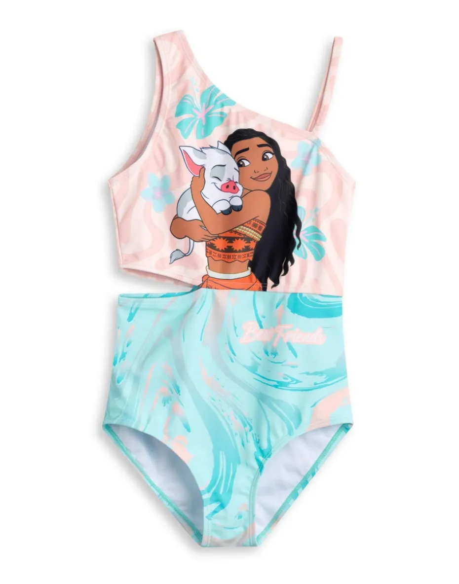 Disney Moana Kids Multi Coloured 1 Piece Swimming Costume (2-10 Years)