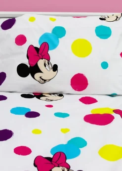 Disney Multi Colour Minnie Mouse Bubbles Polycotton Duvet Set