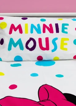 Disney Multi Colour Minnie Mouse Bubbles Polycotton Duvet Set