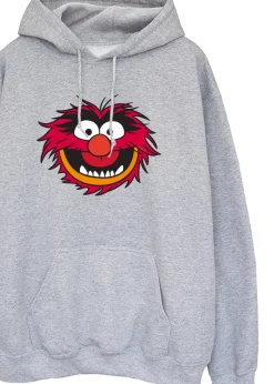 Disney Muppets Animal Head Heather Grey Printed Hoodie
