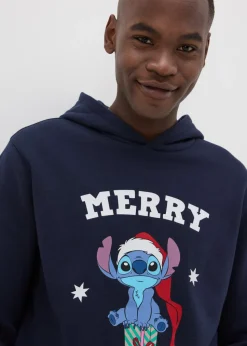 Disney Navy Christmas Stitch Hoodie