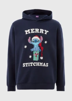 Disney Navy Christmas Stitch Hoodie
