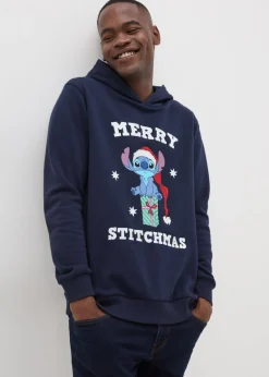 Disney Navy Christmas Stitch Hoodie