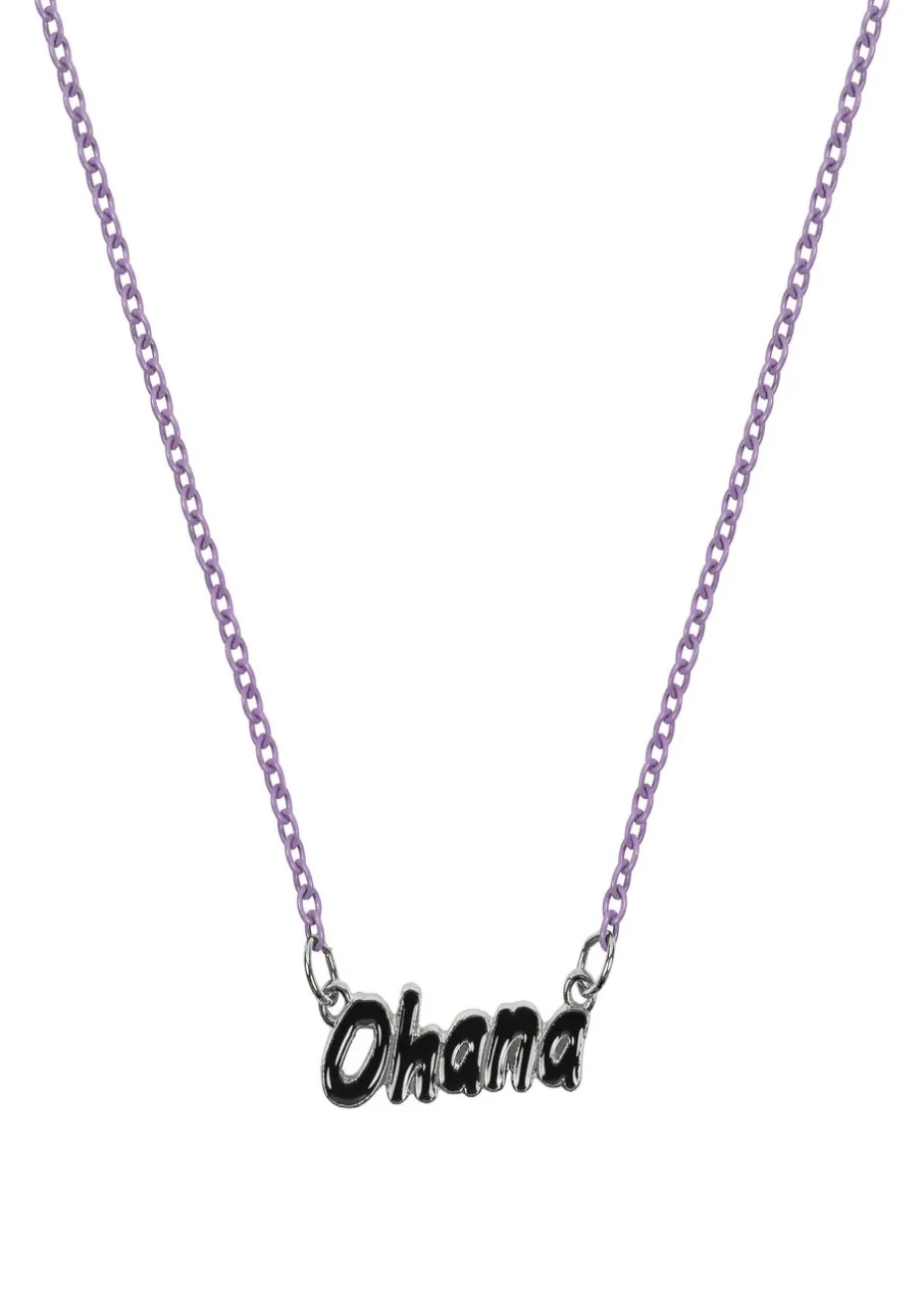 Disney Ohana Stitch Double Layered Blue Necklace