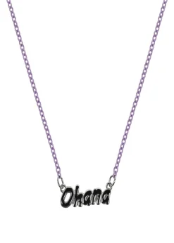 Disney Ohana Stitch Double Layered Blue Necklace