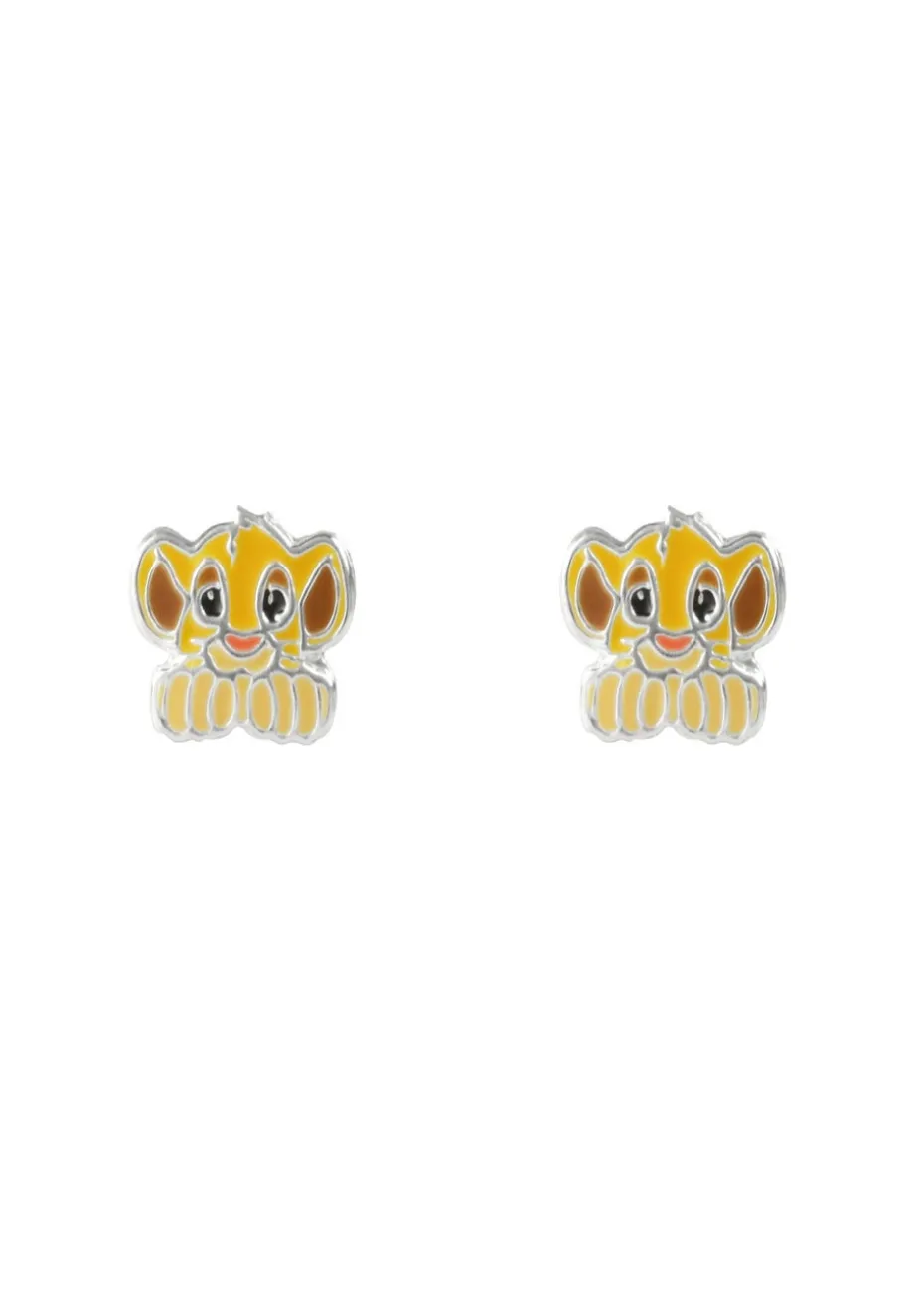Disney Orange The Lion King Simba Enamel Earrings