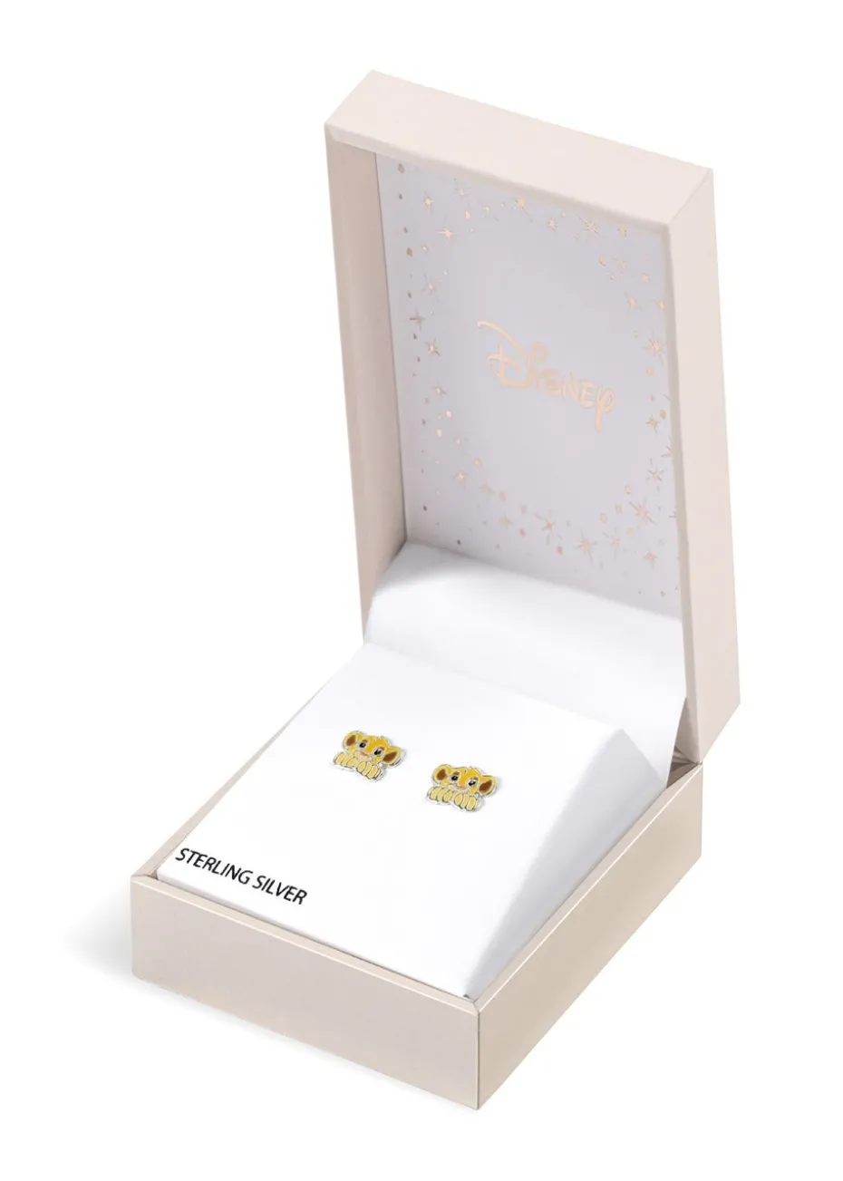 Disney Orange The Lion King Simba Enamel Earrings