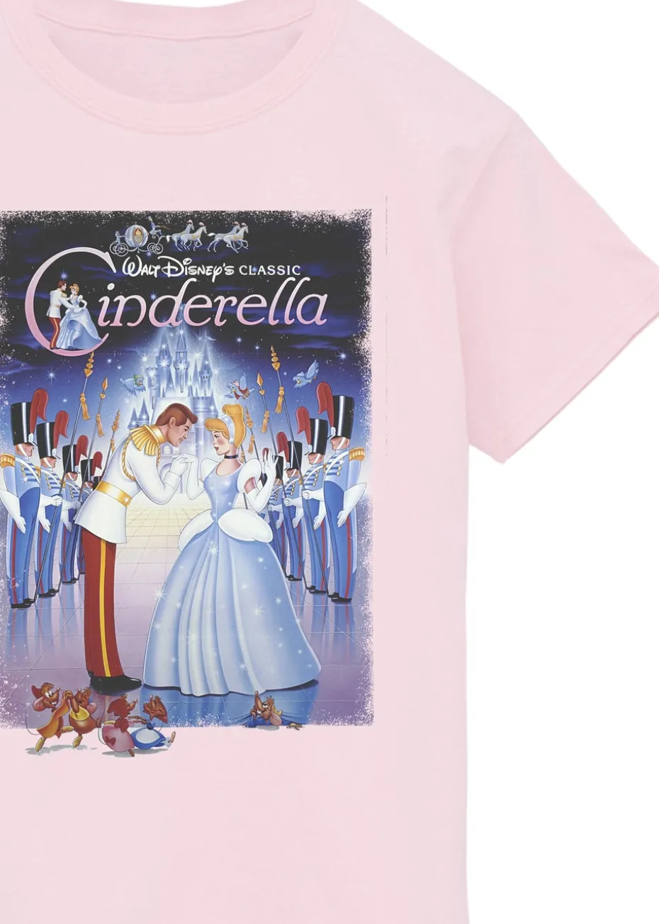 Disney Pink Cinderella Poster Kids T-Shirt (3-13 Years)