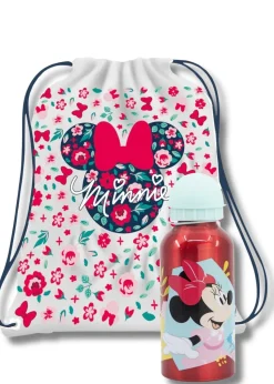 Disney Pink Minnie Aluminium Bottle Insulated Lunch Bag Set
