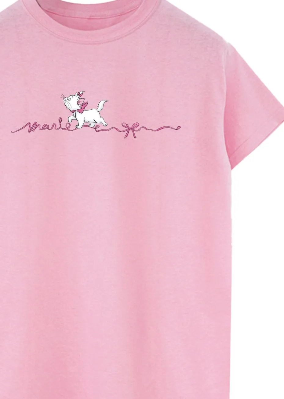 Disney Pink The Aristocats Marie Ribbon Boyfriend Fit T-Shirt