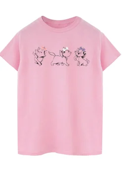 Disney Pink  The Aristocats Marie Bows Boyfriend Fit T-Shirt