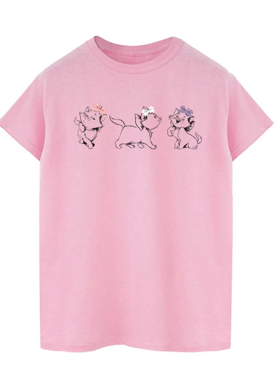 Disney Pink The Aristocats Marie Bows Boyfriend Fit T-Shirt