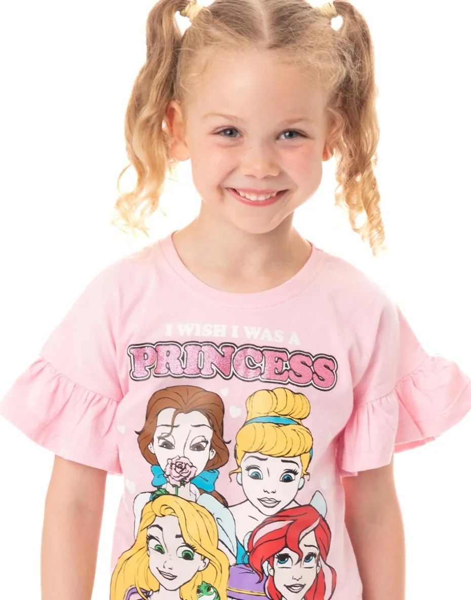 Disney Princesses Kids Pink Shortie Pyjamas (2-8 Years)