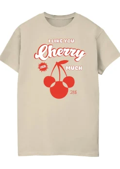 Disney Sand Minnie Mouse Cherry Much Boyfriend Fit T-Shirt
