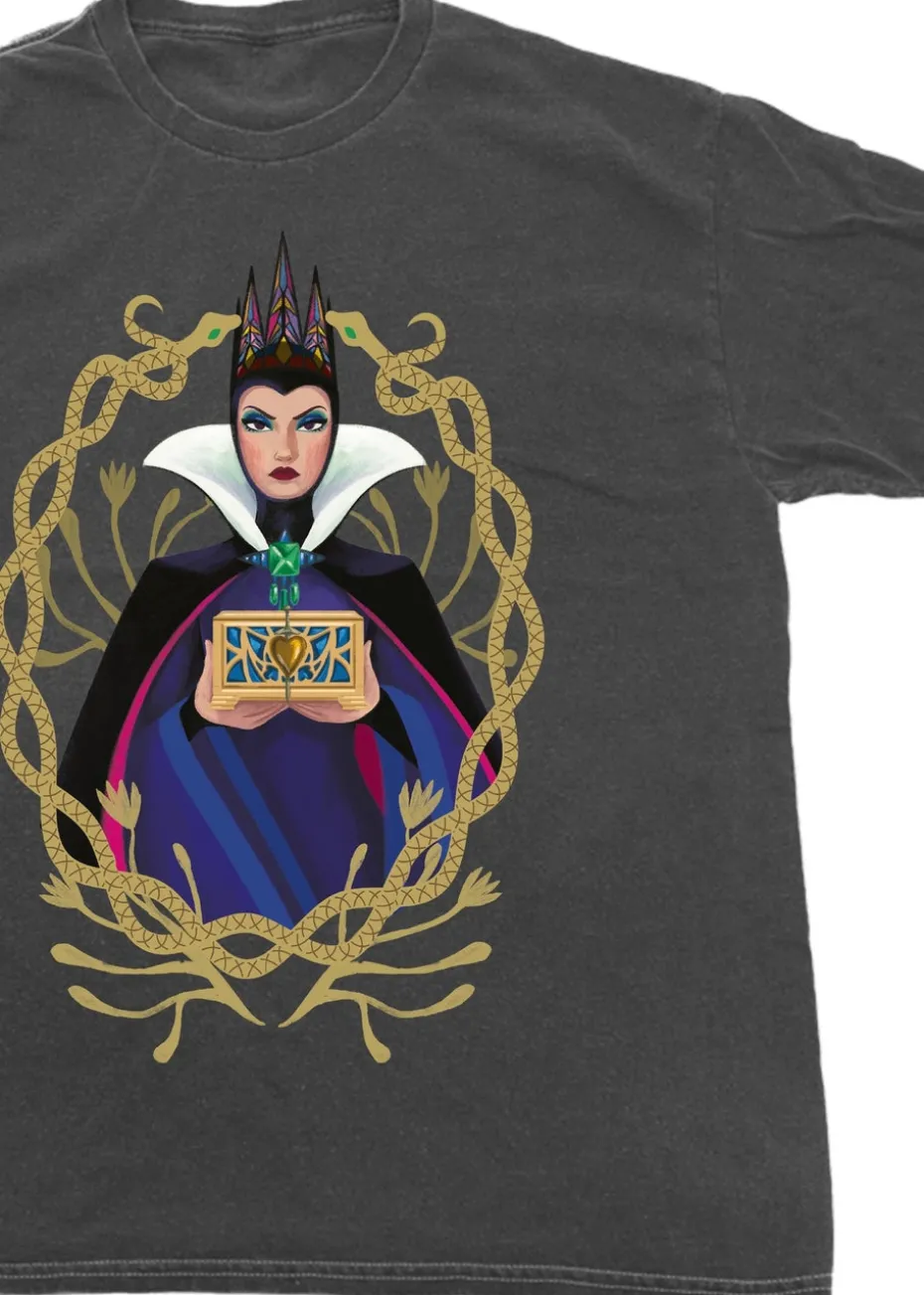 Disney Snow White Evil Queen Charcoal Washed Boyfriend Fit T-Shirt