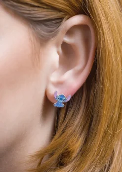 Disney Stitch Blue Enamel Stud Earrings