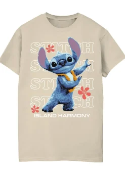 Disney Stitch Island Harmony Sand Boyfriend Fit T Shirt