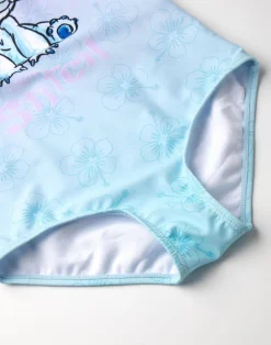 Disney Stitch Kids Multi Coloured Blue 1 Piece Swimsuit (5-14 Years)