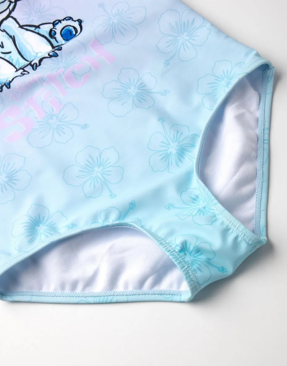 Disney Stitch Kids Multi Coloured Blue 1 Piece Swimsuit (5-14 Years)