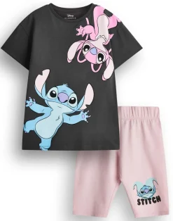 Disney Stitch Kids T-Shirt & Â Shorts Set (5-14 Years)