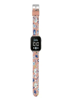 Disney Stitch Pink Stitch Printed Strap LED Watch