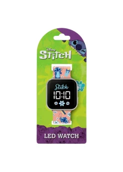 Disney Stitch Pink Stitch Printed Strap LED Watch