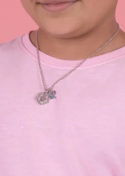 Disney Stitch Silver Flower Charm Necklace